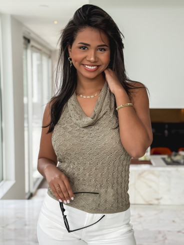 Top en tricot Chelsea - Taupe