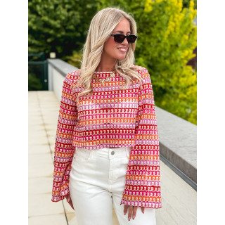 Blouse en crochet Nao - Multicolore