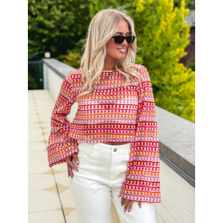 Blouse en crochet Nao - Multicolore