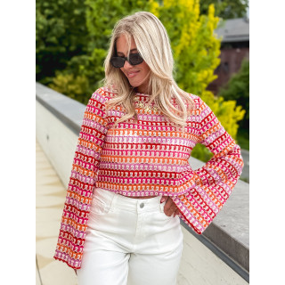Blouse en crochet Nao - Multicolore