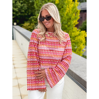 Blouse en crochet Nao - Multicolore
