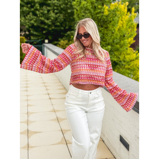 Blouse en crochet Nao - Multicolore