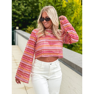 Blouse en crochet Nao - Multicolore