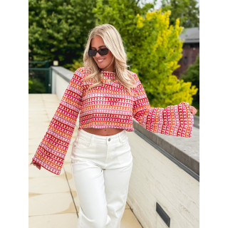 Blouse en crochet Nao - Multicolore