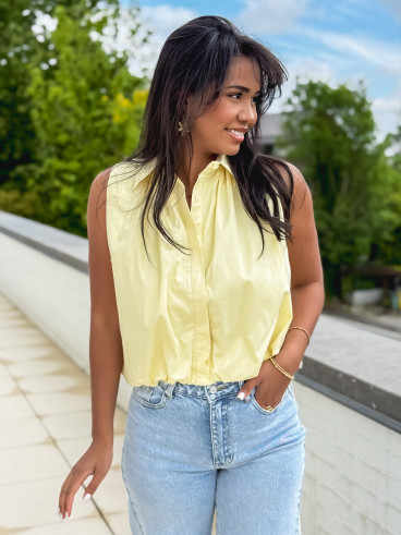 Chemise sans manches Delphia - Jaune