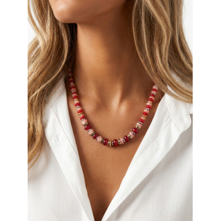 Collier Yaël Rouge/Rose