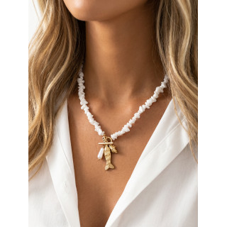 Collier Donie - Doré/Blanc