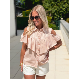Chemisier en jeans Rosana - Rose
