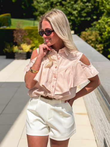 Chemisier en jeans Rosana - Rose