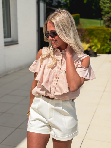 Chemisier en jeans Rosana - Rose