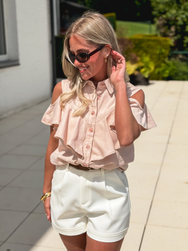 Chemisier en jeans Rosana - Rose