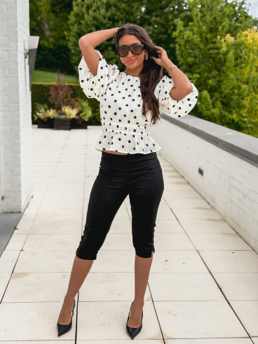 Blouse à pois Clém - Beige