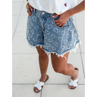 Short en jeans Eulalie - Bleu