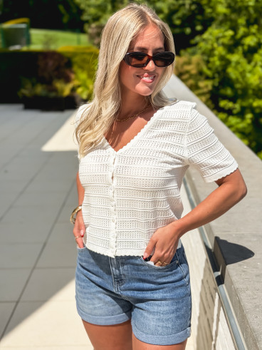 Blouse Jackie - Blanc Blouse Jackie - Blanc