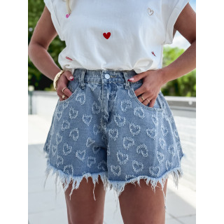 Short en jeans Eulalie - Bleu