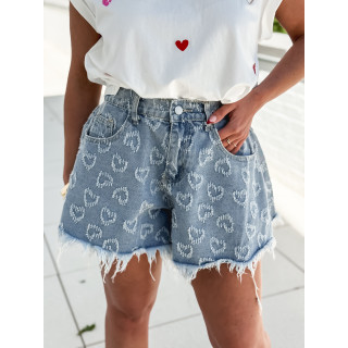 Short en jeans Eulalie - Bleu