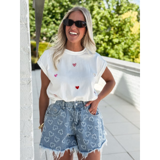 Short en jeans Eulalie - Bleu