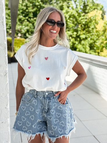 Short en jeans Eulalie - Bleu Short en jeans Eulalie - Bleu