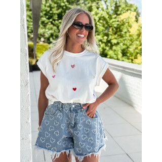 Short en jeans Eulalie - Bleu