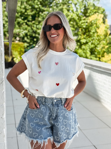 Short en jeans Eulalie - Bleu Short en jeans Eulalie - Bleu