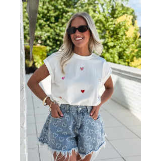 Short en jeans Eulalie - Bleu