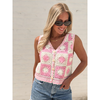 Blouse Ludovica - Rose/Ecru