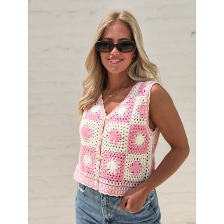 Blouse Ludovica - Rose/Ecru