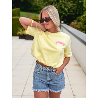 Crop t-shirt Amaliane - Jaune