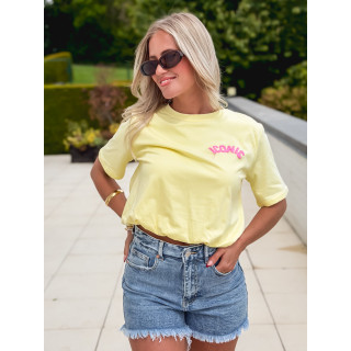 Crop t-shirt Amaliane - Jaune