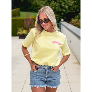 Crop t-shirt Amaliane - Jaune