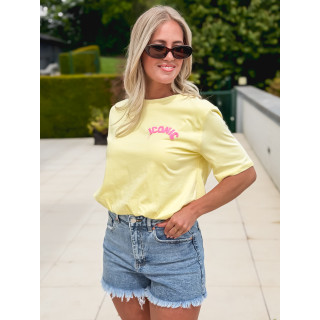 Crop t-shirt Amaliane - Jaune