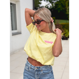 Crop t-shirt Amaliane - Jaune