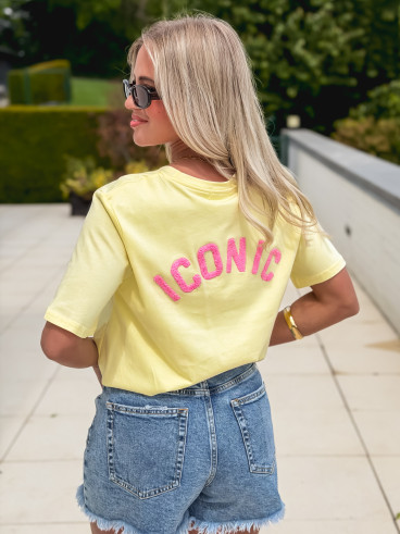 Crop t-shirt Amaliane - Jaune