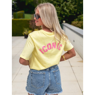 Crop t-shirt Amaliane - Jaune