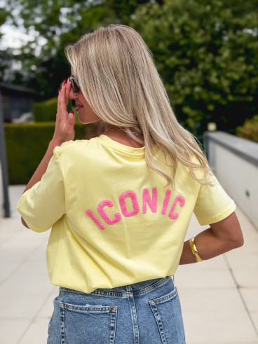 Crop t-shirt Amaliane - Jaune