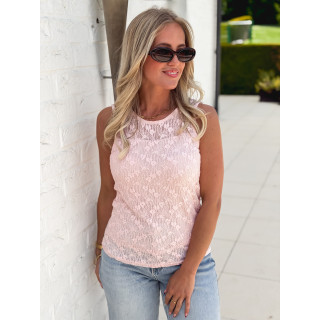 Blouse en dentelle Patricia - Rose