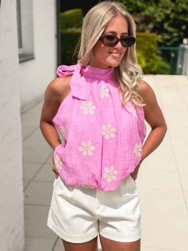 Blouse à motifs Sureya - Rose