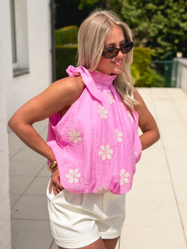 Blouse à motifs Sureya - Rose