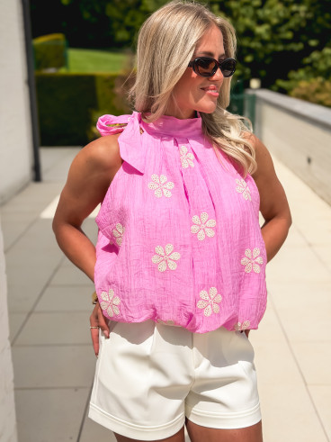 Blouse à motifs Sureya - Rose