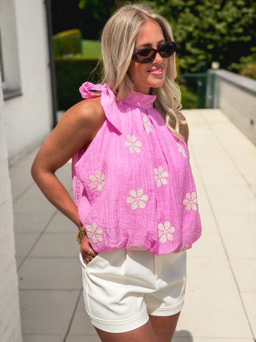 Blouse à motifs Sureya - Rose