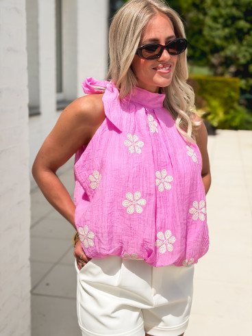 Blouse à motifs Sureya - Rose