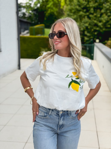 Crop t-shirt Béatricia - Blanc