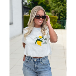 Crop t-shirt Béatricia - Blanc