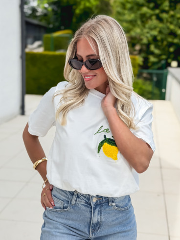 Crop t-shirt Béatricia - Blanc