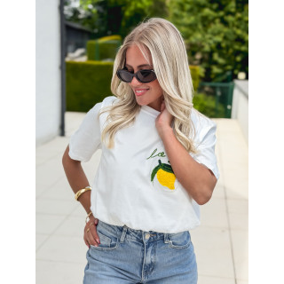 Crop t-shirt Béatricia - Blanc