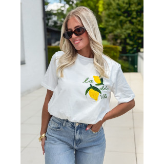 Crop t-shirt Béatricia - Blanc