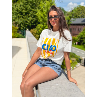 T-shirt Darline - Blanc/Jaune