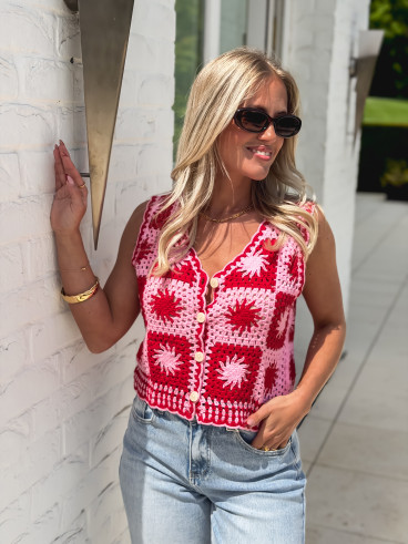 Gilet Ludovica - Rose/Rouge