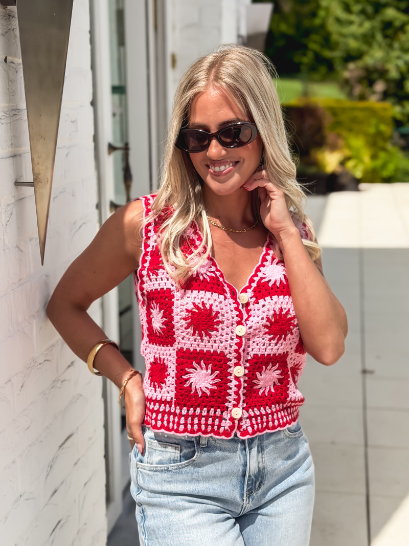 Gilet Ludovica - Rose/Rouge
