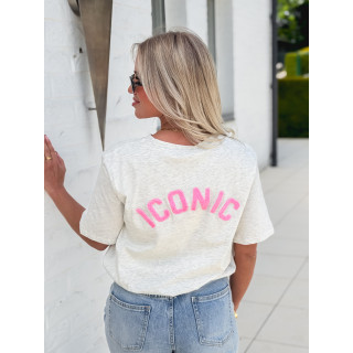 Crop t-shirt Amaliane - Gris